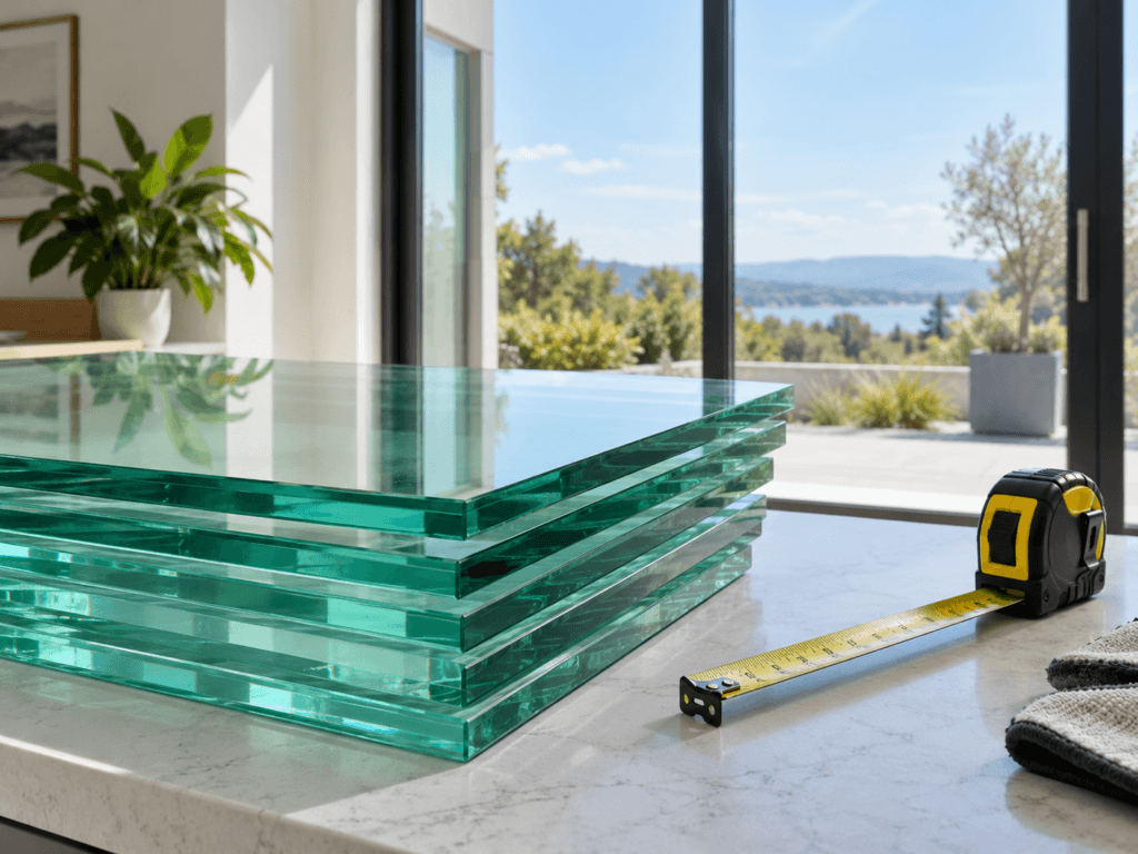 Modern window and glass panels representing a glass weight calculator for home improvement projects